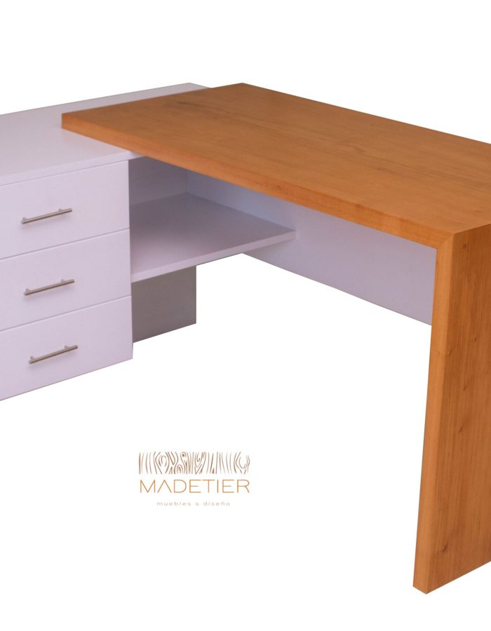 Escritorio en L Bicolor Moderno