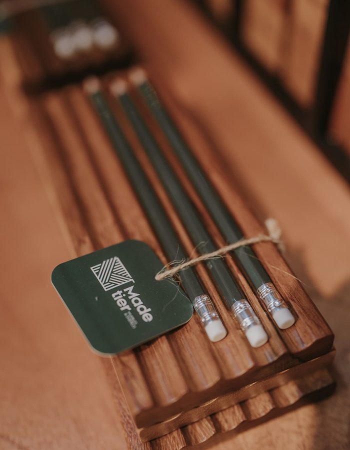 Porta Lápices Rústico Natural